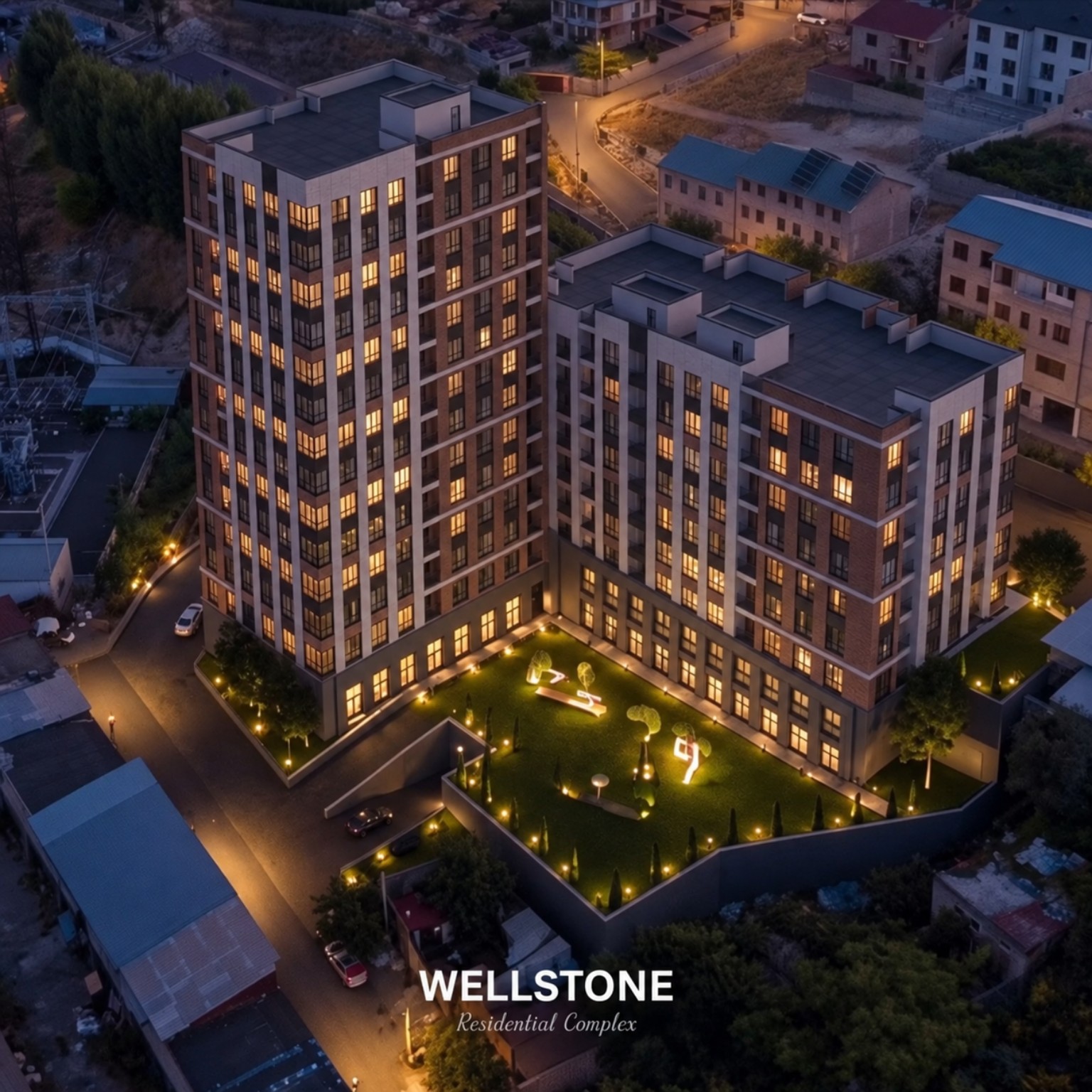 Архитектурная визуализация · Два корпуса Wellstone